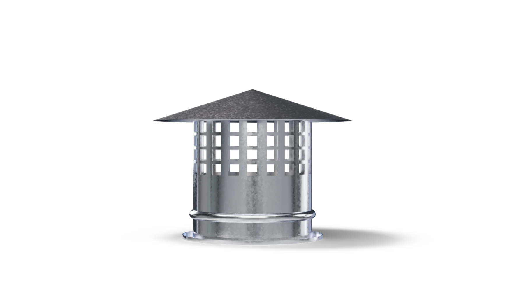 Cappelli Cinesi — Flangiato — Vista laterale