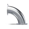 Curve Stampate A Sezione Circolare Puntate — Flangiato · 90° — Vista laterale