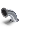 Curve Stampate A Sezione Circolare Puntate — Flangiato · 90° — Vista tre quarti
