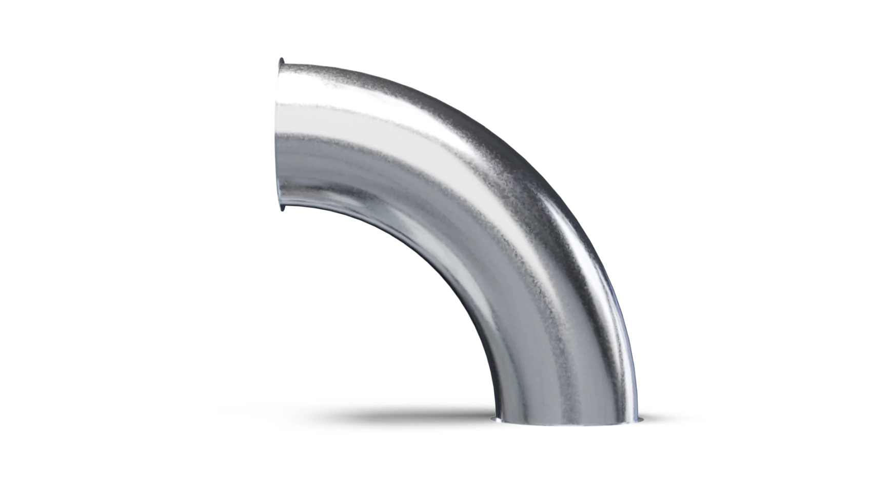 Curve Stampate A Sezione Circolare Puntate — Risvoltato · 90° — Vista laterale