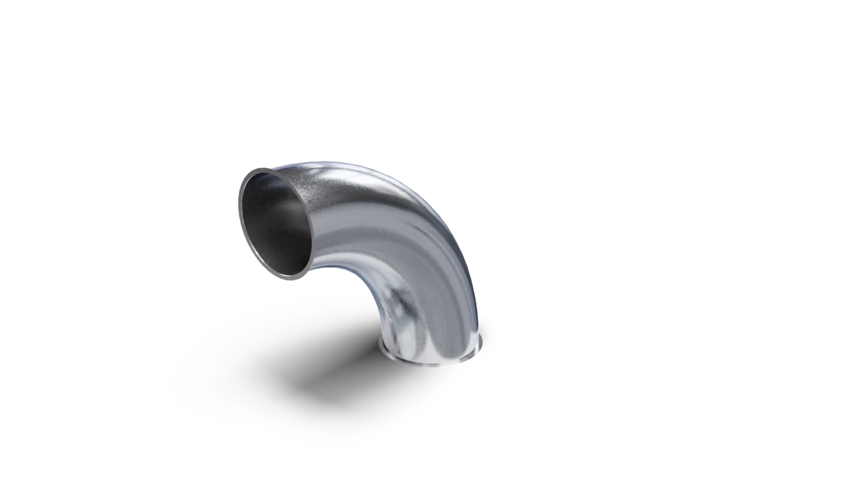 Curve Stampate A Sezione Circolare Puntate — Risvoltato · 90° — Vista tre quarti