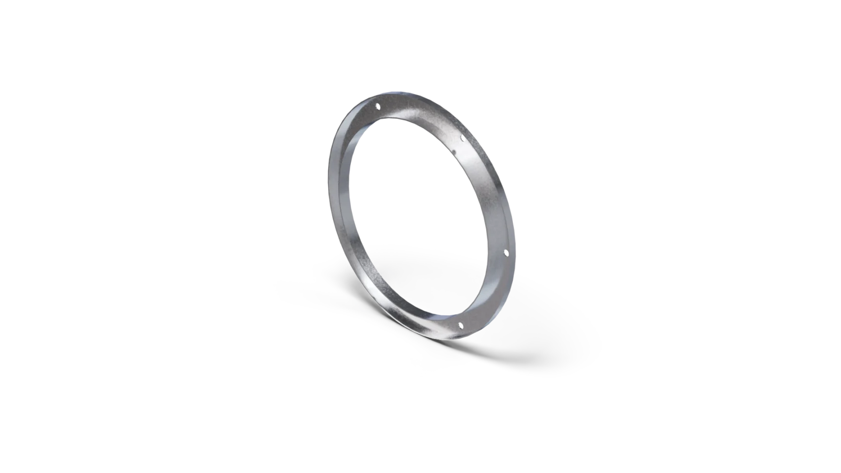 Flange Circolari Stampate — Zincato — Vista tre quarti